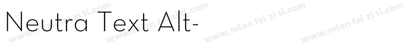 Neutra Text Alt字体转换